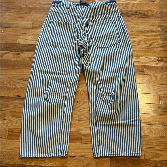 Free People NWOT Moxie Railroad low-slung striped jeans pants. Size 28. Blue - Picture 4 of 6
